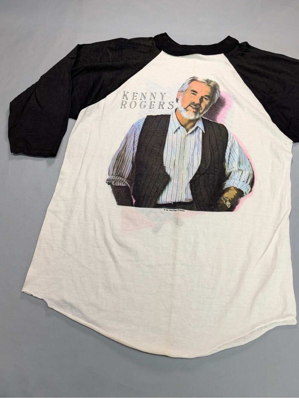 Kenny Rogers 1985 The 86 Tour Vintage Shirt XL Raglan USA